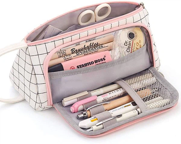 Big Capacity Pencil Case Pouch Pen Case Simple Stationery Bag School College Office Organizer For Teens Girls Adults Student